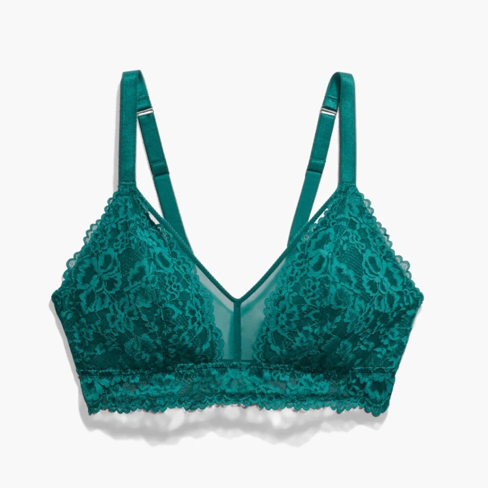 Savage X Fenty Curvy Lace & Mesh Bralette